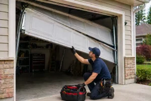 fix garage door track issue