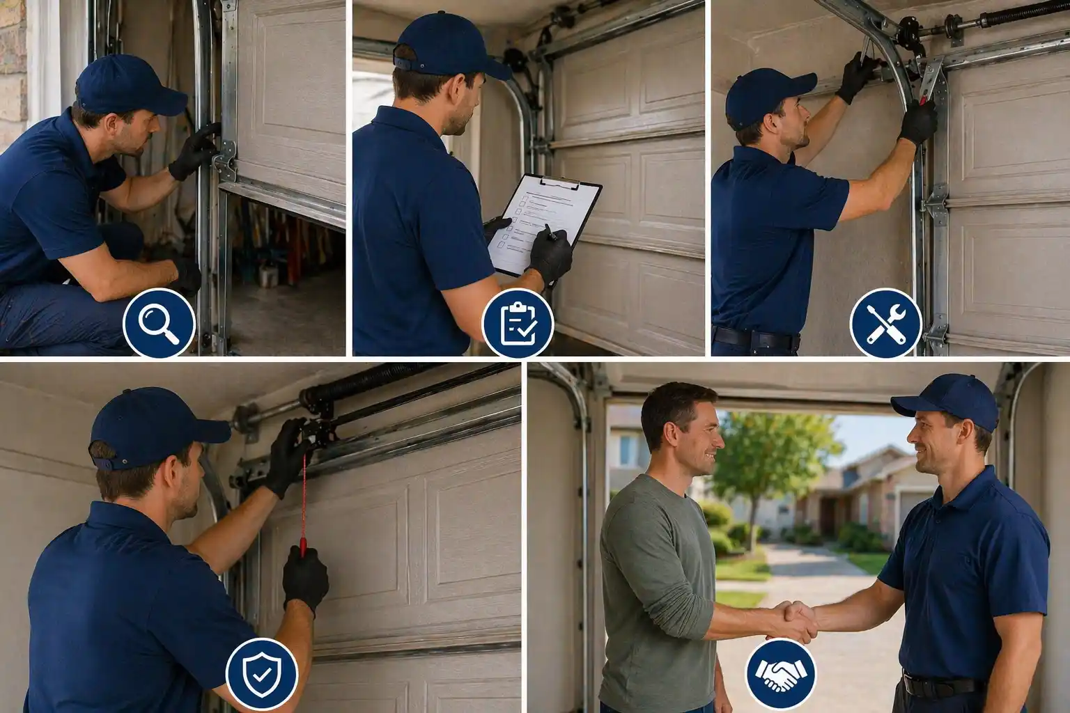 Our off-track garage door repair proven process