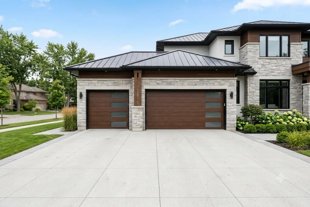 Standard garage door width comparison for single and double garage doors