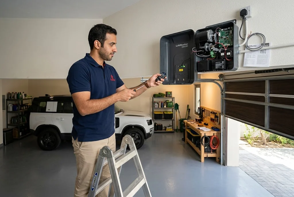 Universal Garage Door Remote Troubleshooting with remote and garage door opener during diagnostics
