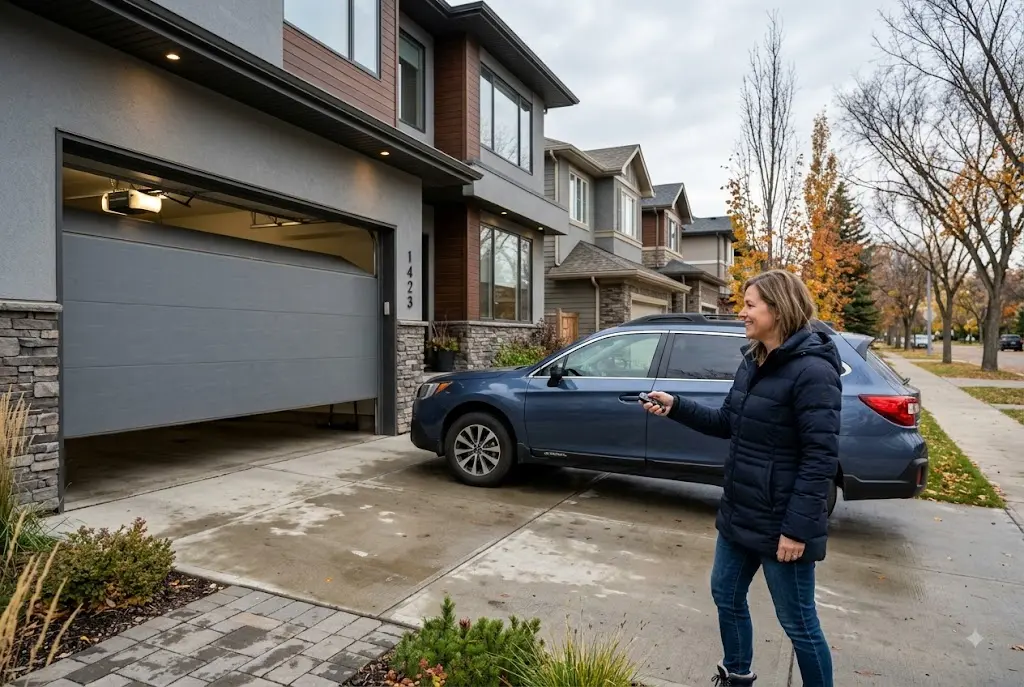 Garage door remote Edmonton for a residential garage opener