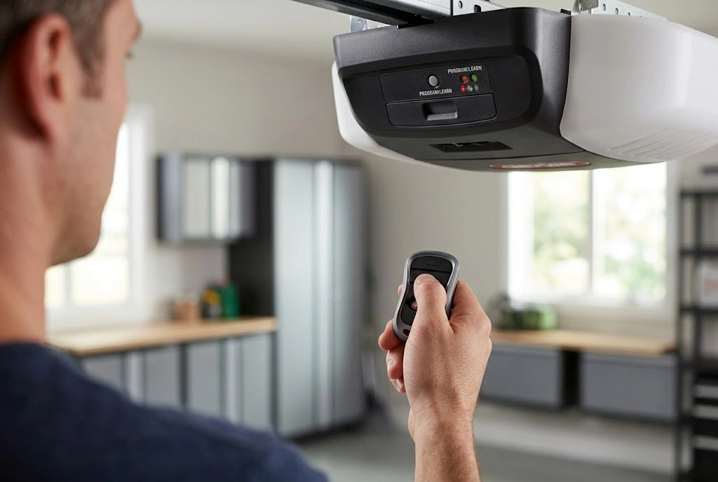 How to program garage door remote Genie with the opener Program button