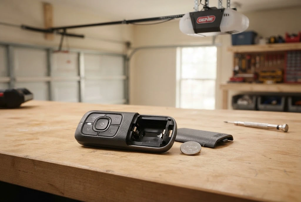 How to change battery in garage door remote safely