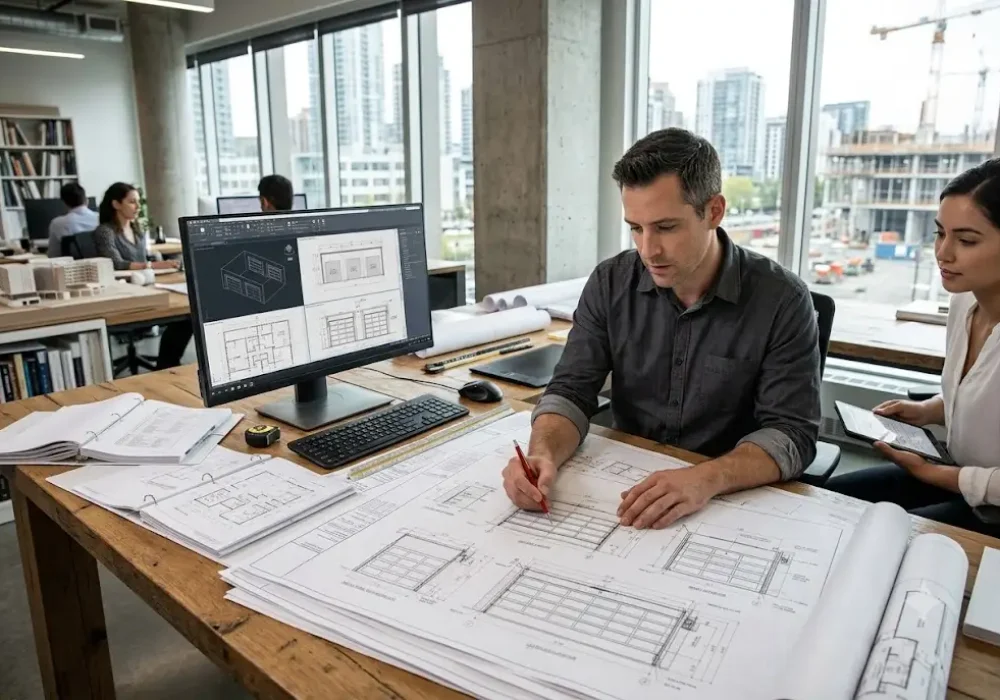 Architectural garage door DWG drawing used for construction and engineering planning