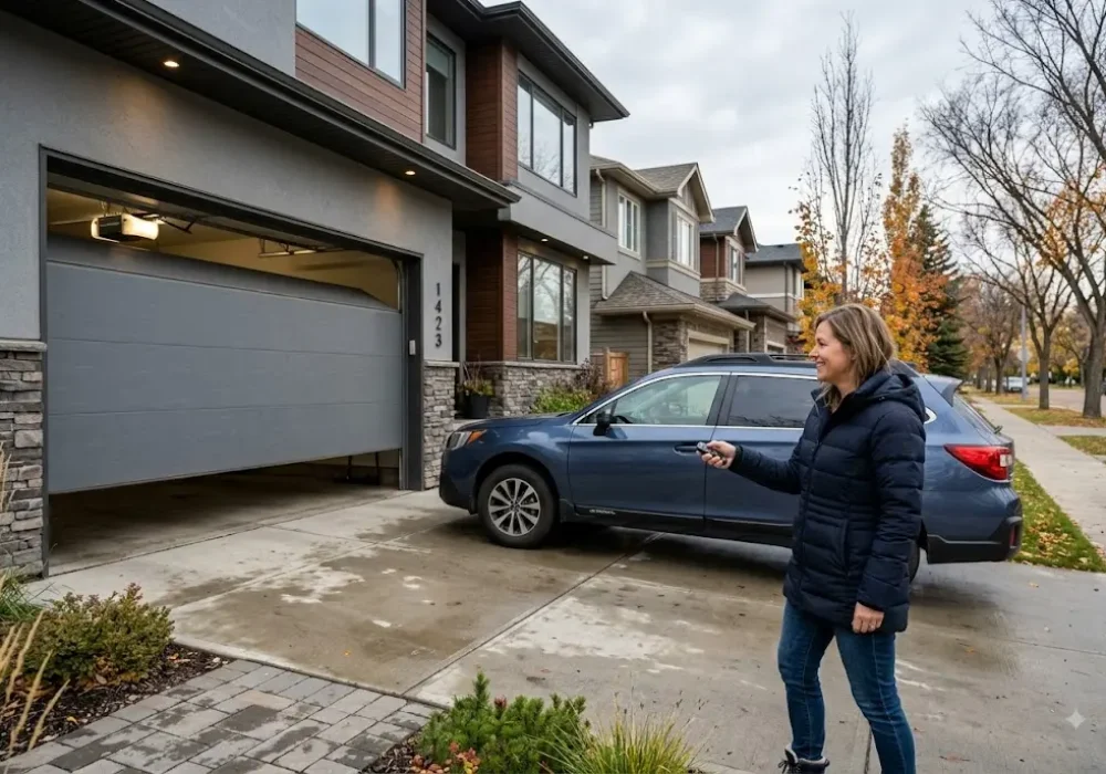 Garage door remote Edmonton for a residential garage opener