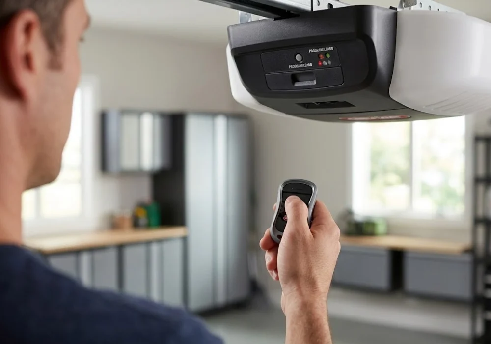 How to program garage door remote Genie with the opener Program button